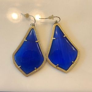 Kendra Scott cobalt blue Alexandra earrings